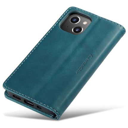 CASEME iPhone 13 Mini Retro Wallet Case - Blue - Casebump