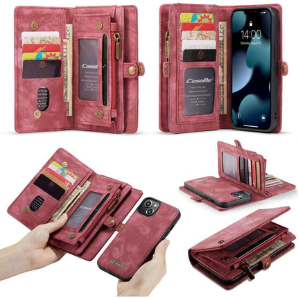 CASEME iPhone 13 Mini Vintage Portemonnee Hoesje - Red - Casebump