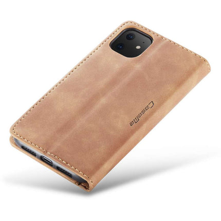 CASEME Apple iPhone 11 Retro Wallet Case - Brown - Casebump