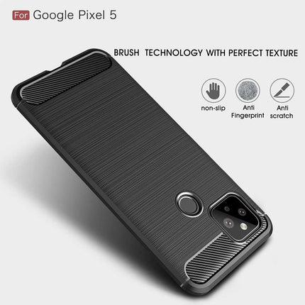 Rugged TPU Google Pixel 5 Case (Black) - Casebump