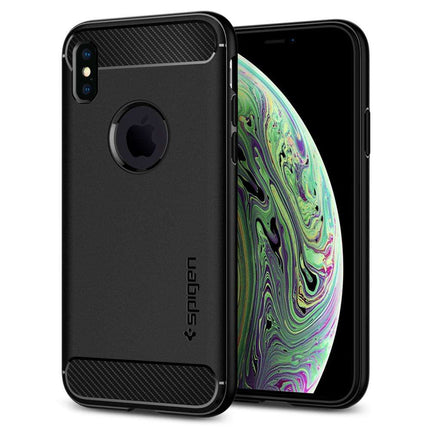 Spigen Rugged Armor Case Apple iPhone XS (Black) 063CS25113 - Casebump