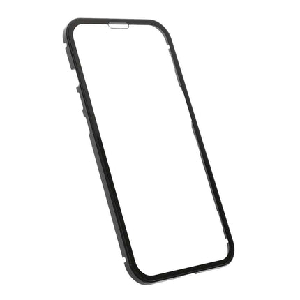 iPhone 13 Mini Magnetic Metal Tempered Glass Cover - Black - Casebump