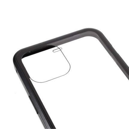 iPhone 13 Pro Magnetic Metal Tempered Glass Cover - Black - Casebump