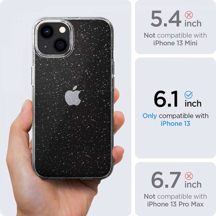 Spigen Liquid Crystal Glitter Case Apple iPhone 13 (Clear) ACS03516 - Casebump