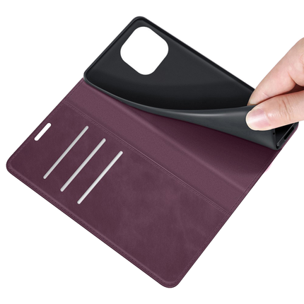 Apple iPhone 14 Wallet Case Magnetic - Dark Purple - Casebump