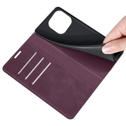 Apple iPhone 14 Pro Max Wallet Case Magnetic - Dark Purple - Casebump