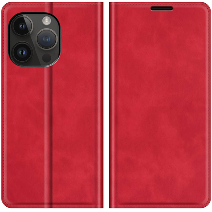 Apple iPhone 14 Pro Max Wallet Case Magnetic - Red - Casebump