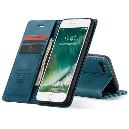 CASEME Apple iPhone SE 2020/2022 / iPhone 7/8 Retro Wallet Case - Blue - Casebump
