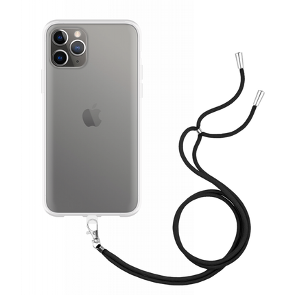 iPhone 11 Pro Soft TPU Case with Strap - (Clear) - Casebump