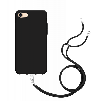 Apple iPhone 6/6S Soft TPU Case with Strap - (Black)