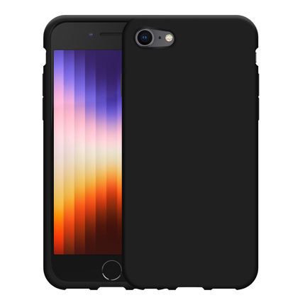 Apple iPhone SE 2022 Soft TPU Case with Strap - (Black) - Casebump