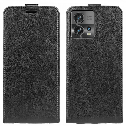 Motorola Edge 30 Fusion Flip Case (Black) - Casebump
