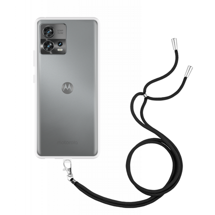 Motorola Edge 30 Fusion Soft TPU Case with Strap - (Clear) - Casebump