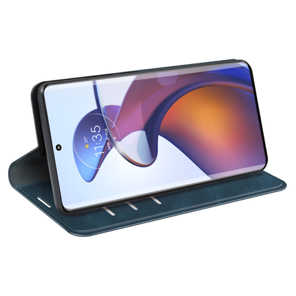 Motorola Edge 30 Fusion Wallet Case Magnetic - Blue - Casebump