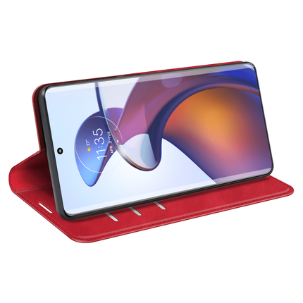 Motorola Edge 30 Fusion Wallet Case Magnetic - Red - Casebump