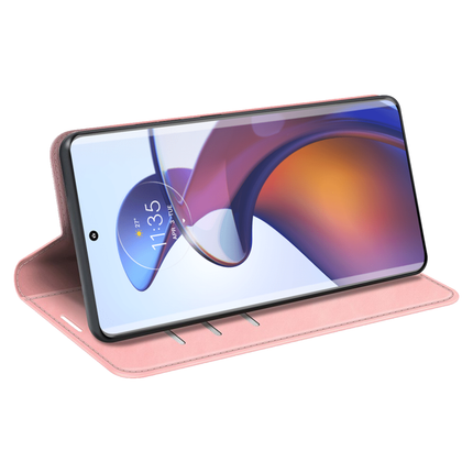 Motorola Edge 30 Fusion Wallet Case Magnetic - Pink - Casebump