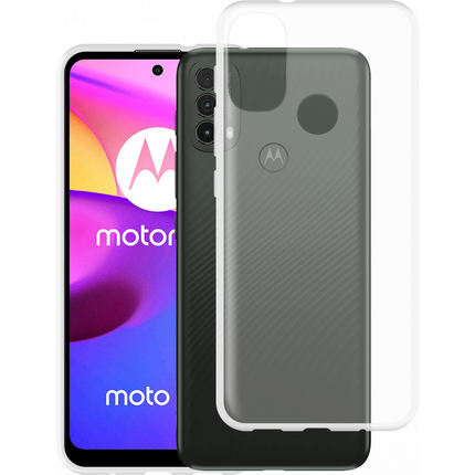 Motorola Moto E20 Soft TPU Case with Strap - (Clear) - Casebump