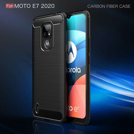 Rugged TPU Motorola Moto E7 Case (Black) - Casebump