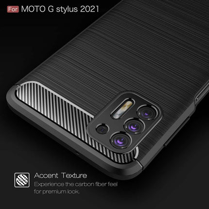 Rugged TPU Motorola Moto G Stylus 2021 Case (Black) - Casebump