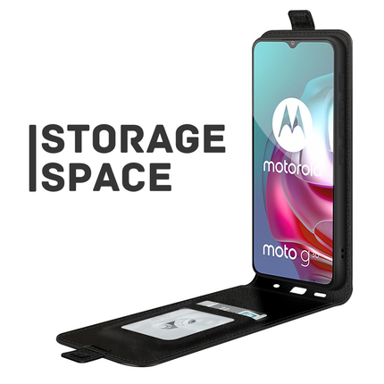 Motorola Moto G10/G20/G30 Flip Case (Black) - Casebump
