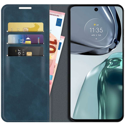 Motorola Moto G62 5G Wallet Case Magnetic - Blue - Casebump