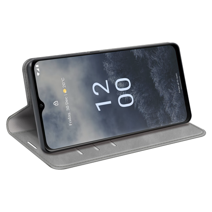 Nokia G60 Wallet Case Magnetic - Grey - Casebump