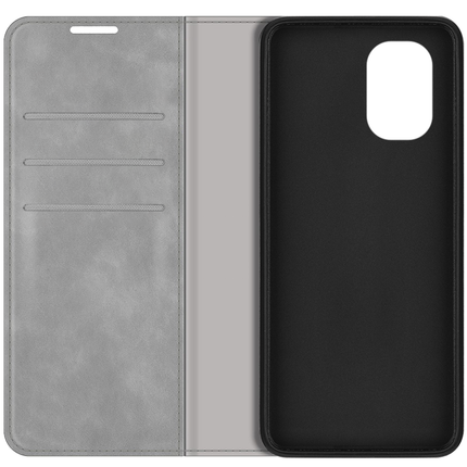 Nokia G60 Wallet Case Magnetic - Grey - Casebump