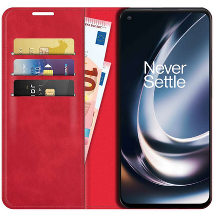 OnePlus Nord CE2 Lite Wallet Case Magnetic - Red - Casebump