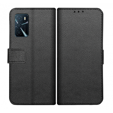 Oppo A16 / A16s Wallet Case (Black) - Casebump