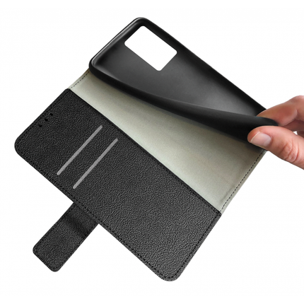Oppo A57 Wallet Case (Black) - Casebump