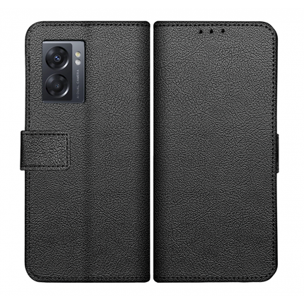 Oppo A77 Wallet Case (Black) - Casebump