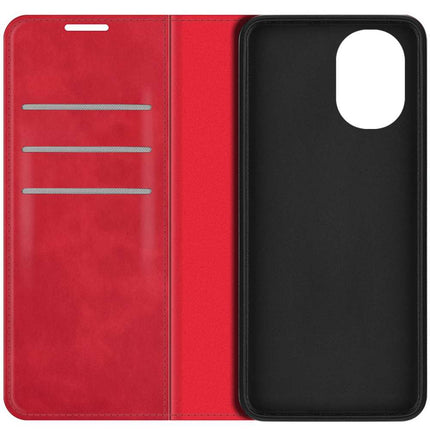 Oppo Reno8 Lite Wallet Case Magnetic - Red - Casebump