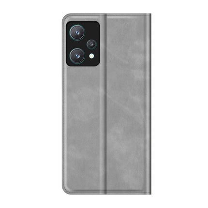 Realme 9 5G Wallet Case Magnetic - Grey - Casebump