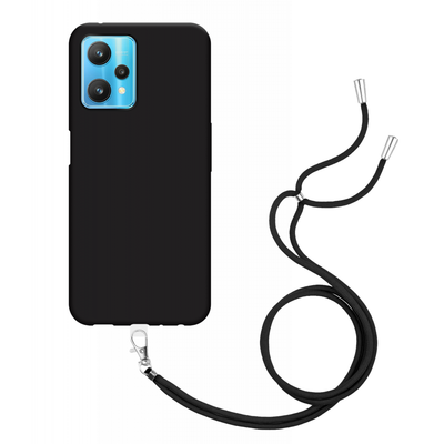 Realme 9 Pro Soft TPU Case with Strap - (Black)