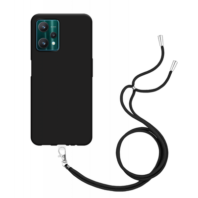 Realme 9 Pro+ Soft TPU Case with Strap - (Black)