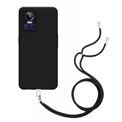 Realme GT Neo3 Soft TPU Case with Strap - (Black)