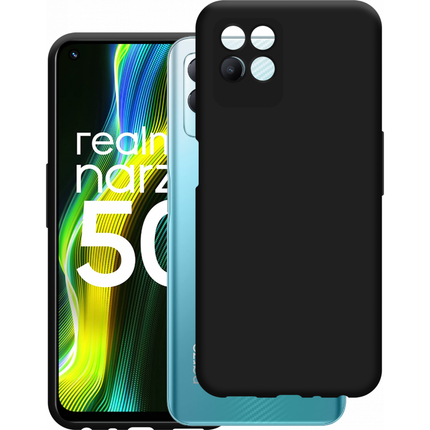 Realme Narzo 50 4G Soft TPU Case with Strap - (Black) - Casebump