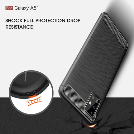 Rugged TPU Samsung Galaxy A51 Case (Black) - Casebump