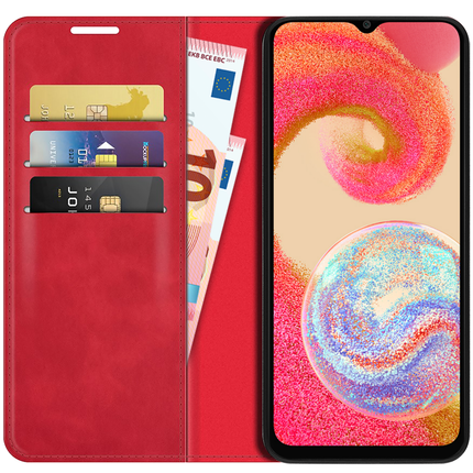 Samsung Galaxy A04e Wallet Case Magnetic - Red - Casebump