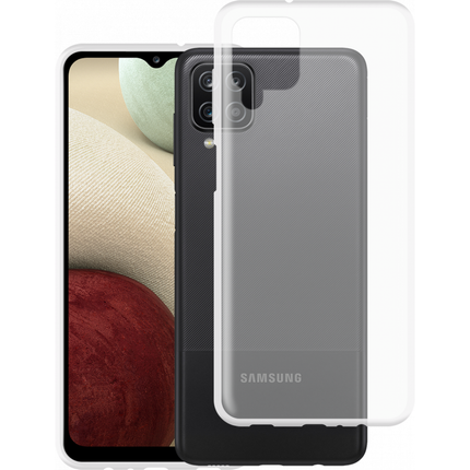 Samsung Galaxy A12 Soft TPU Case with Strap - (Clear) - Casebump