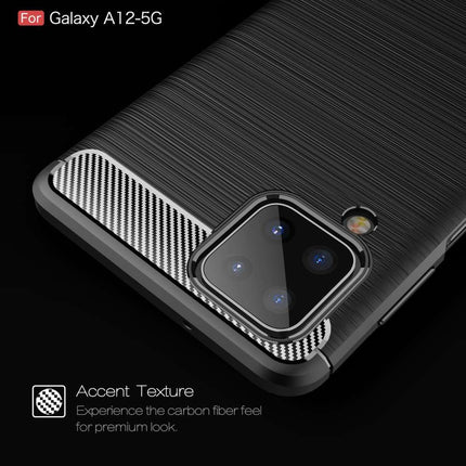 Rugged TPU Samsung Galaxy A12 Case (Black) - Casebump