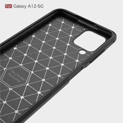 Rugged TPU Samsung Galaxy A12 Case (Black) - Casebump