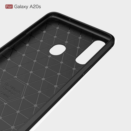 Rugged TPU Samsung Galaxy A20s Case (Black) - Casebump
