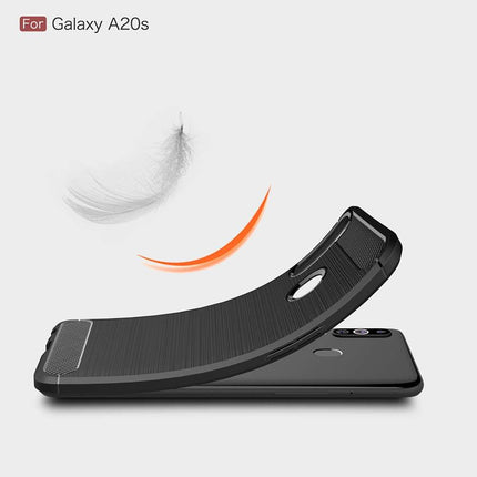 Rugged TPU Samsung Galaxy A20s Case (Black) - Casebump