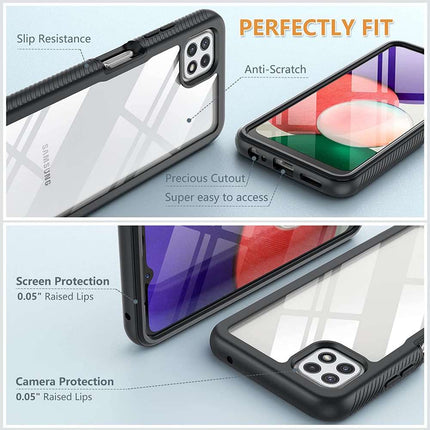 360 Full Cover Defense Case Samsung Galaxy A22 5G - Black - Casebump