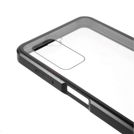 Samsung Galaxy A32 5G Magnetic Metal Tempered Glass Cover - Black - Casebump
