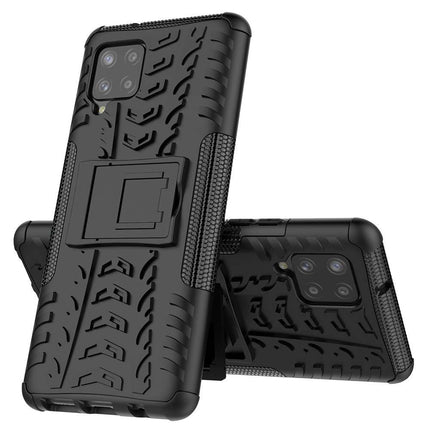 Rugged Hybrid Samsung Galaxy A42 5G Case (Black) - Casebump