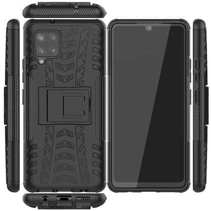 Rugged Hybrid Samsung Galaxy A42 5G Case (Black) - Casebump