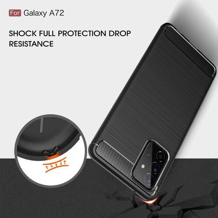 Rugged TPU Samsung Galaxy A72 5G Case (Black) - Casebump