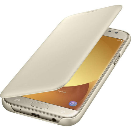Samsung Galaxy J5 (2017) Wallet Cover (Gold) - EF-WJ530CF - Casebump